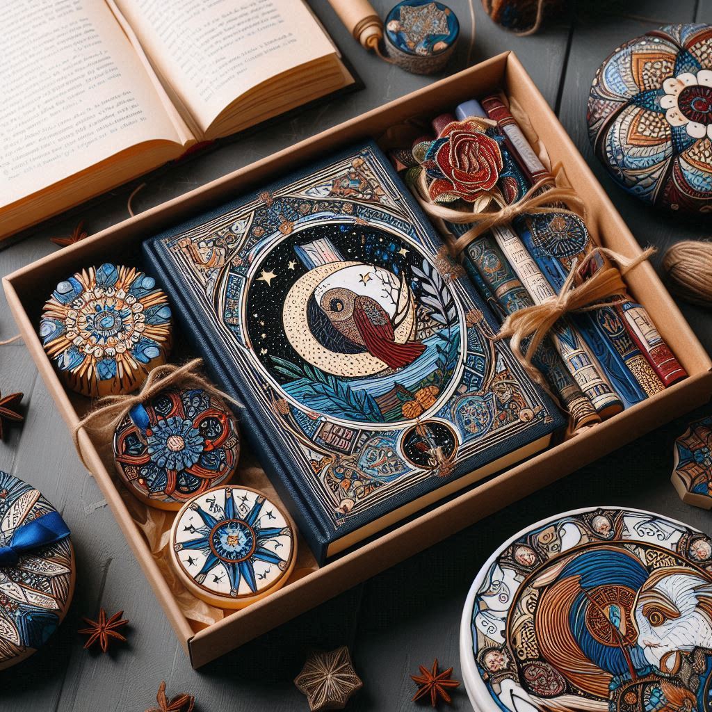 Kitapseverler için el yapımı ürünler; ayraçlar, kitap kılıfları ve edebi temalı dekorlar.