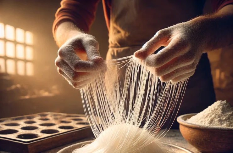 Ev yapımı pişmaniye hazırlanışı ve tarif aşamaları